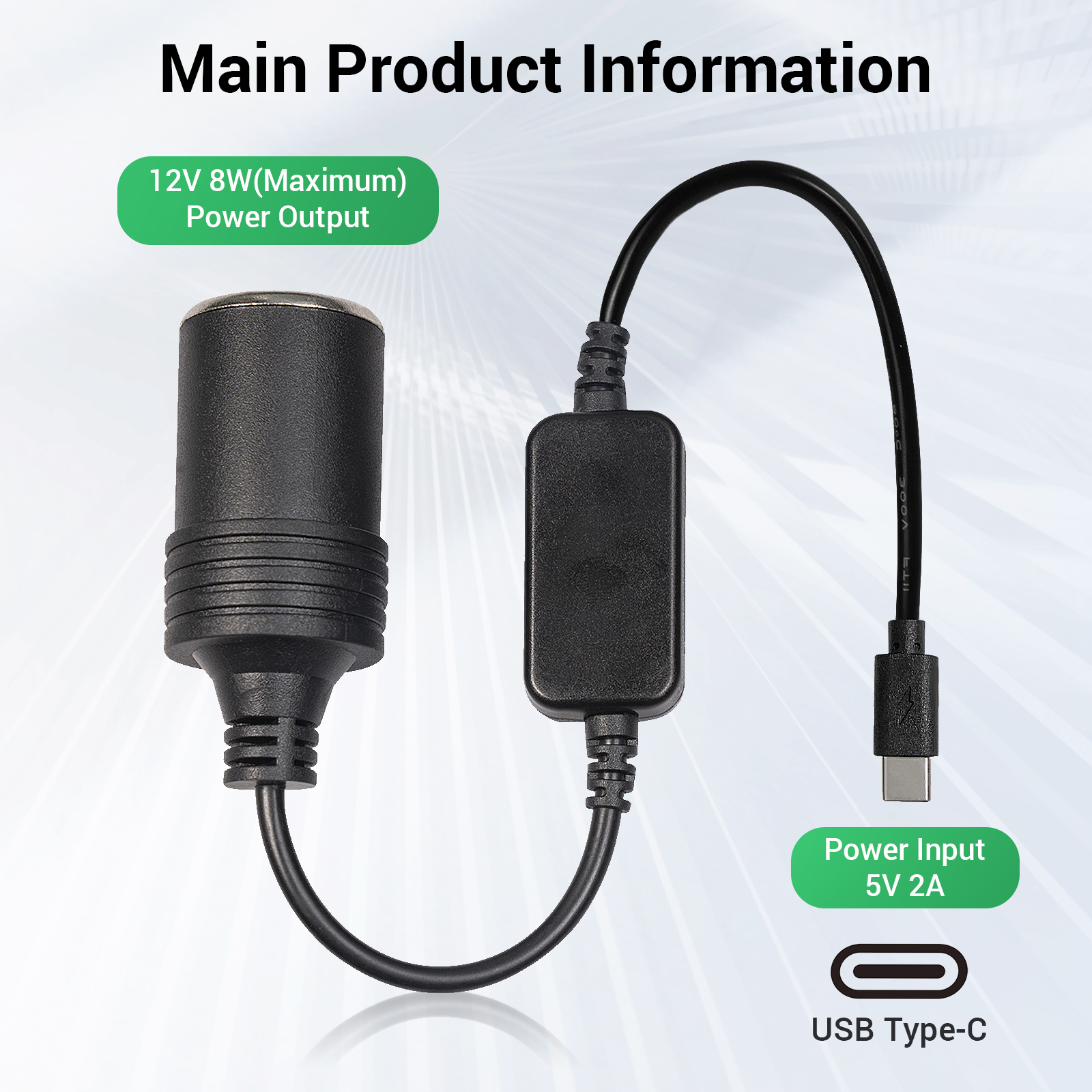 1pc 5V 2A USB To 12V Cigarette – Accessories Experts Vape Bewertung und Preis