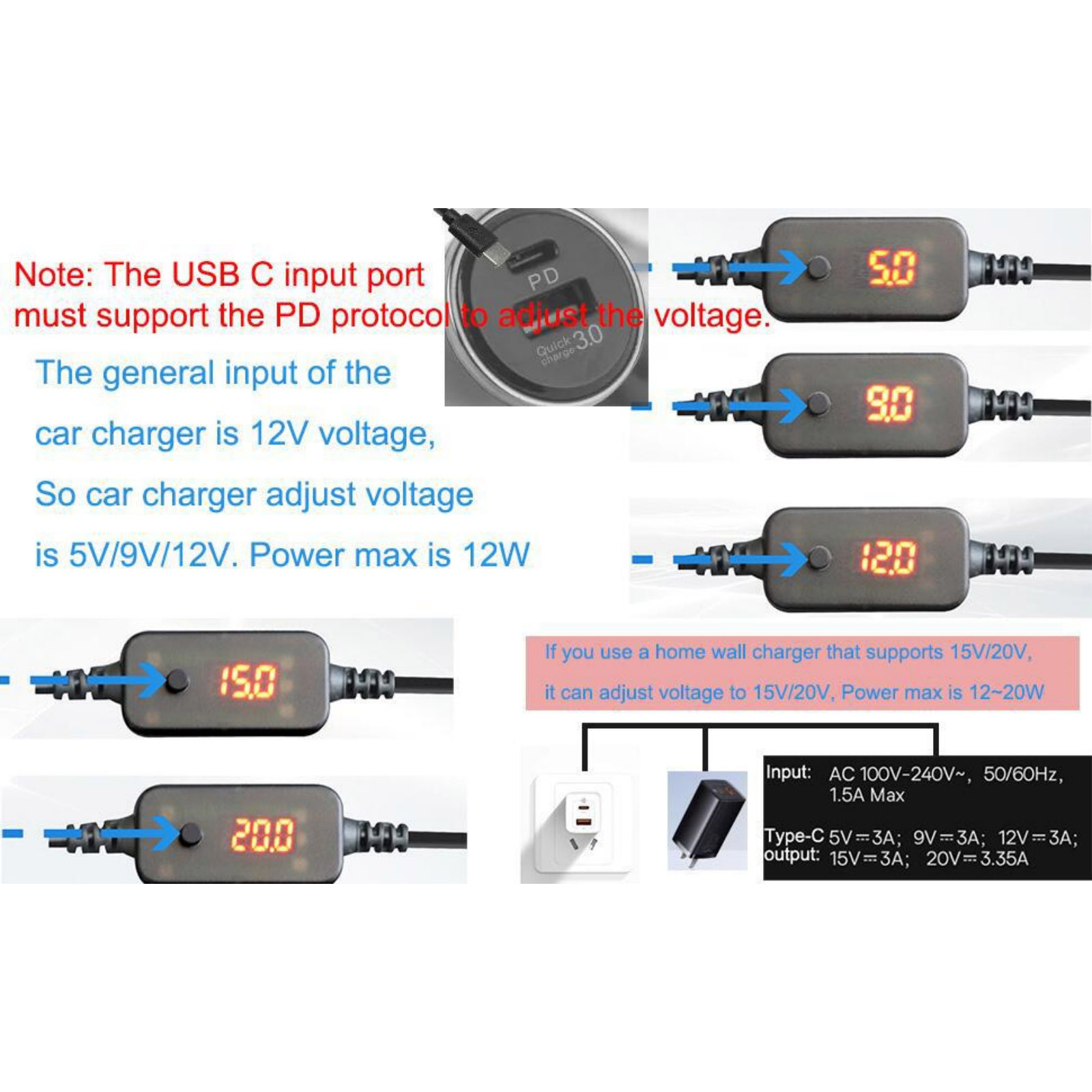 1Pc USB-C to 12V Car Cigarette – Accessories Experts Vape Bewertung und Preis